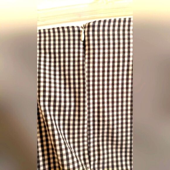 COLDWATER CREEK Crop Pants Black White Check Size 12 - Picture 7 of 9